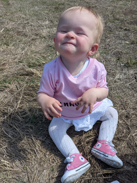 Toddler shirt sample in action!